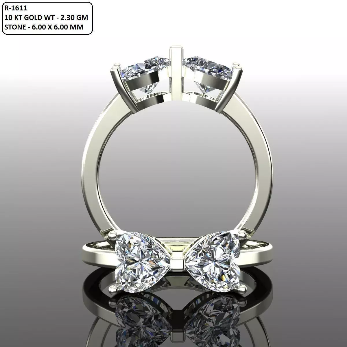 Solitaire Ring 3D print model_0