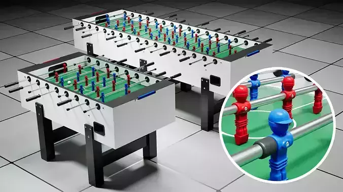 Soccer Table 3D Model Set