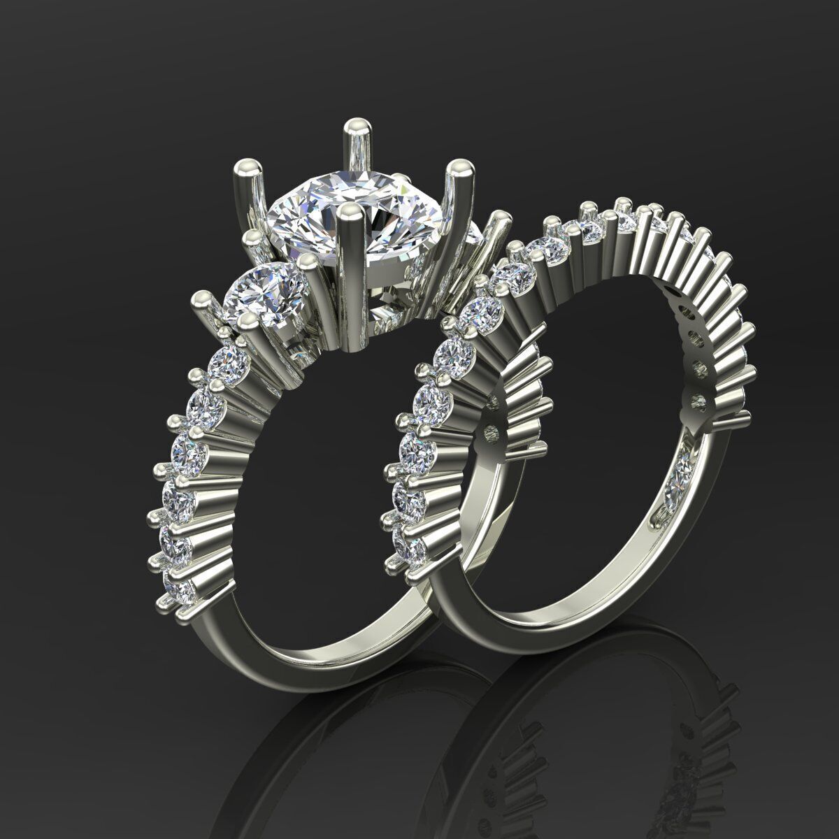 Solitaire Ring 3D print model_2