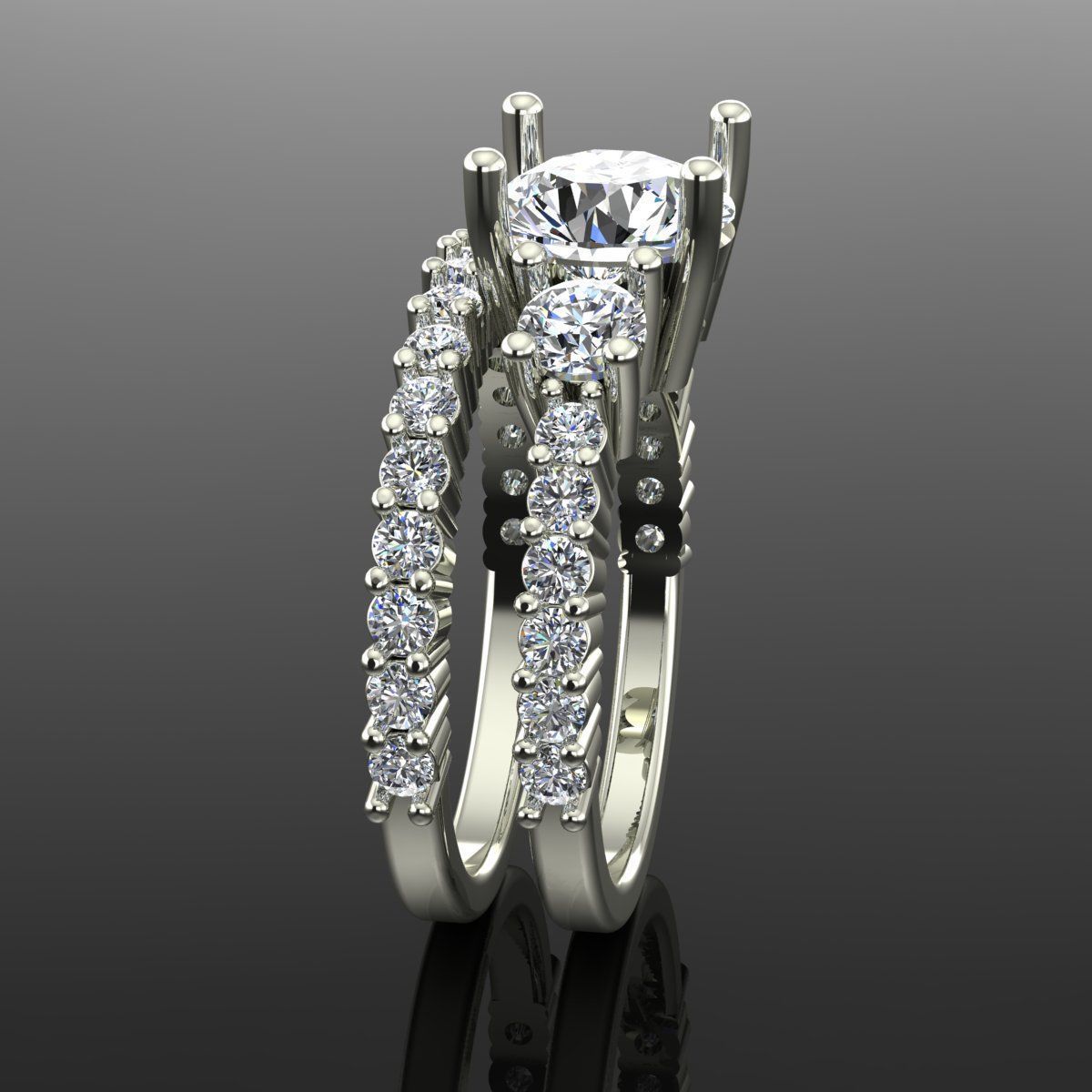 Solitaire Ring 3D print model_1