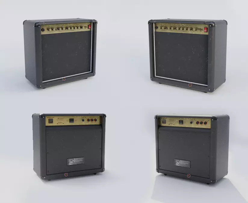 Floor Monitor Speaker  High Quality 3D Model 3D model_0