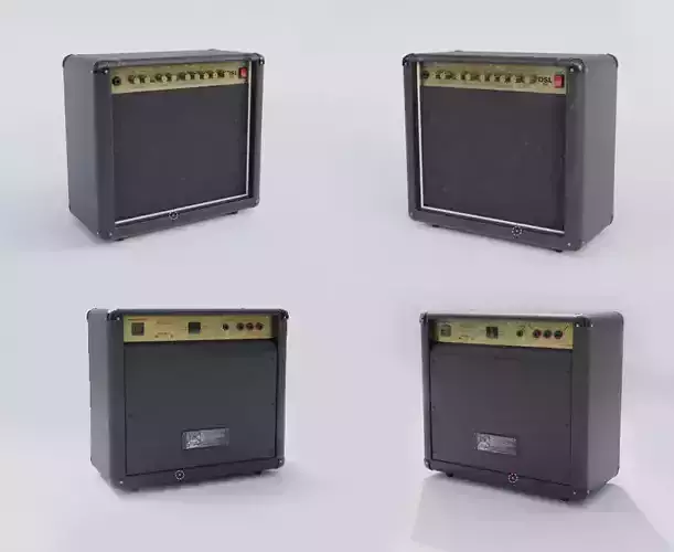Floor Monitor Speaker  High Quality 3D Model