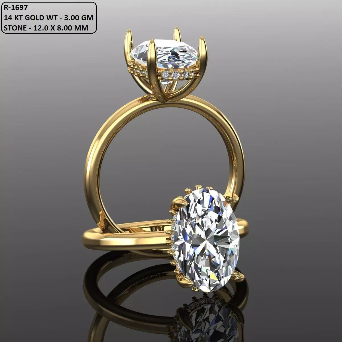 Solitaire Ring 3D print model_0