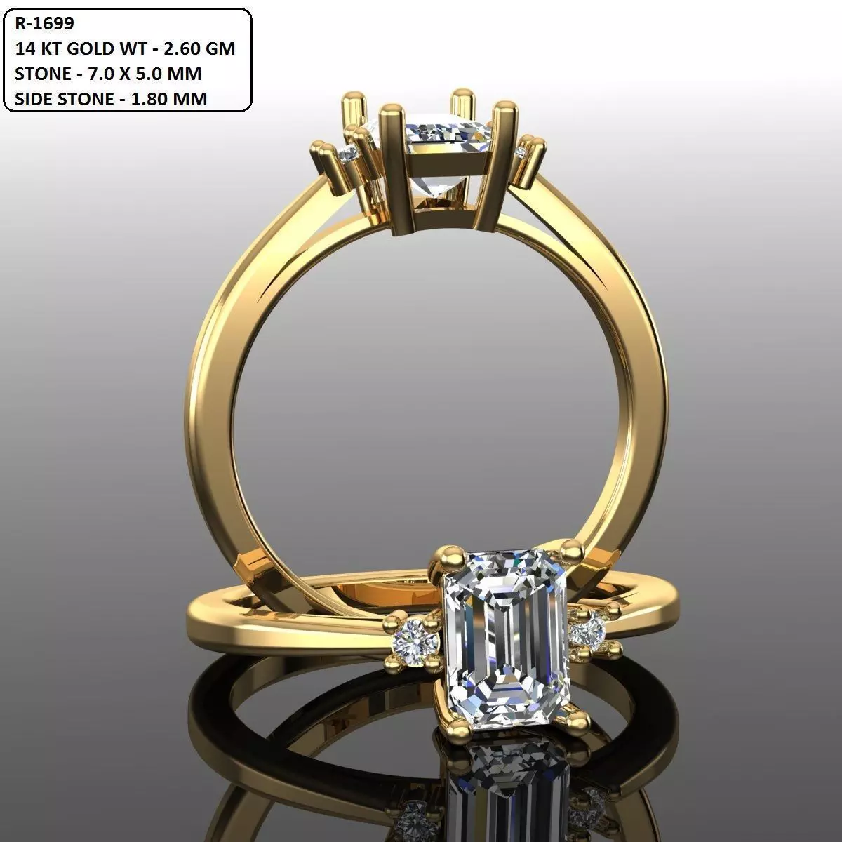 Solitaire Ring 3D print model_0