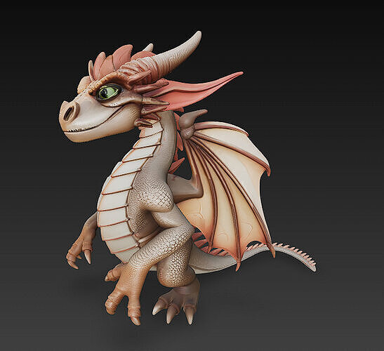 Dragon Realistic 3D Model Basic - Low Poly Realistic Low-poly 3D model