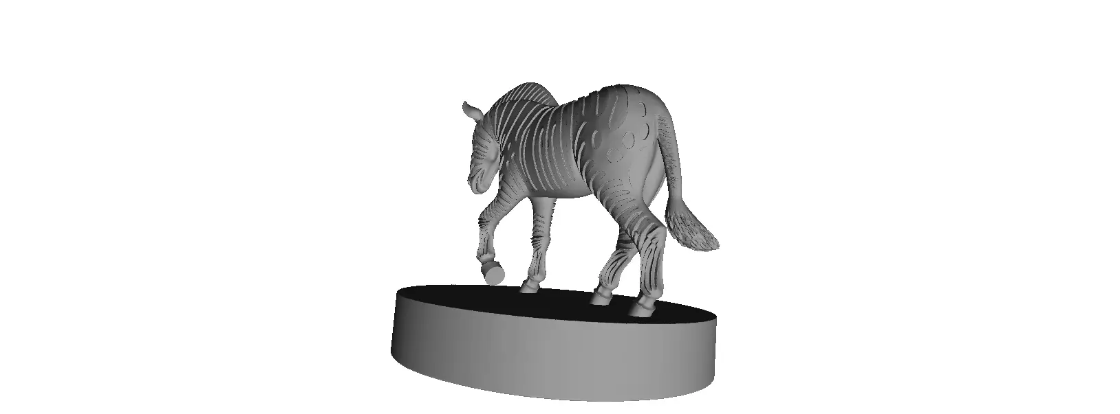598 Hollow African Zebra Full Body 3D Model 3D print model
