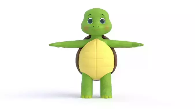Cartoon Tortoise Low-poly 3D model