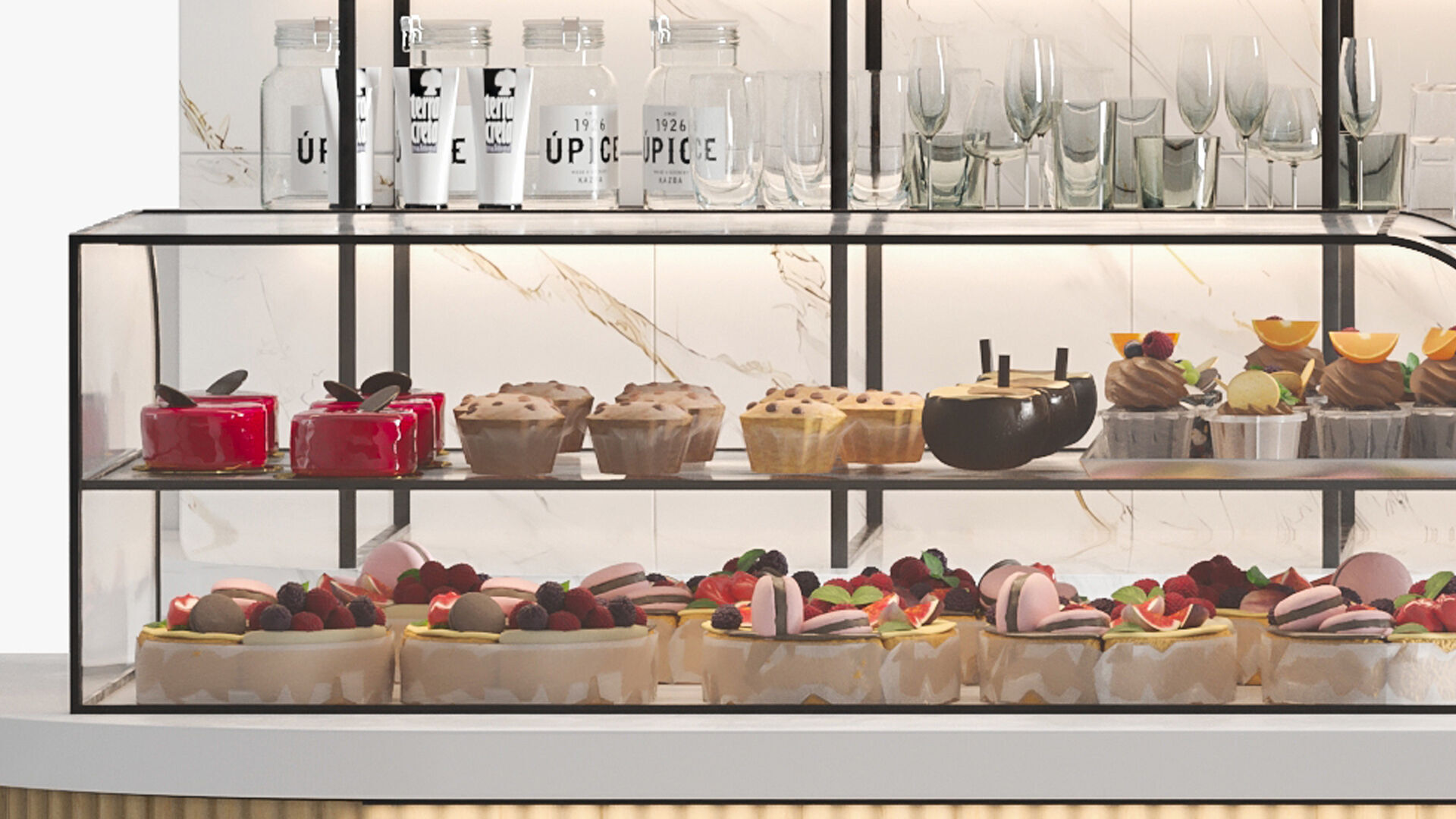 Coffee point with coffee machine and desserts in TRC 888 3D model_2