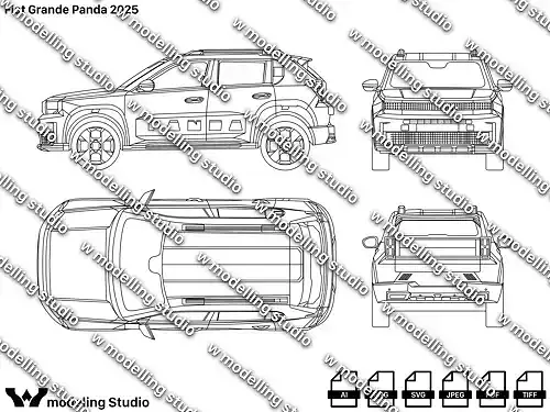 Fiat Grande Panda 2025 blueprint