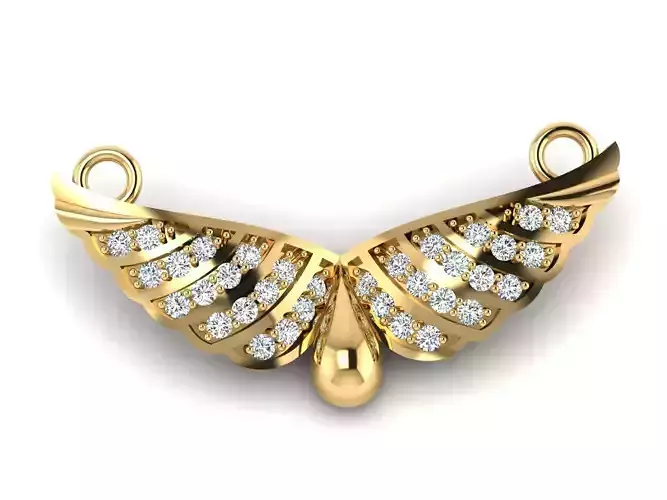 Bird wing design pendant