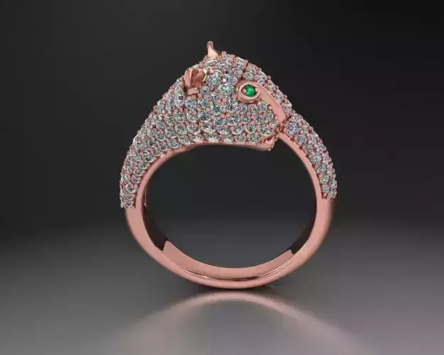 Stylish 3D Ring Model for Jewelry Making And printing Code R5