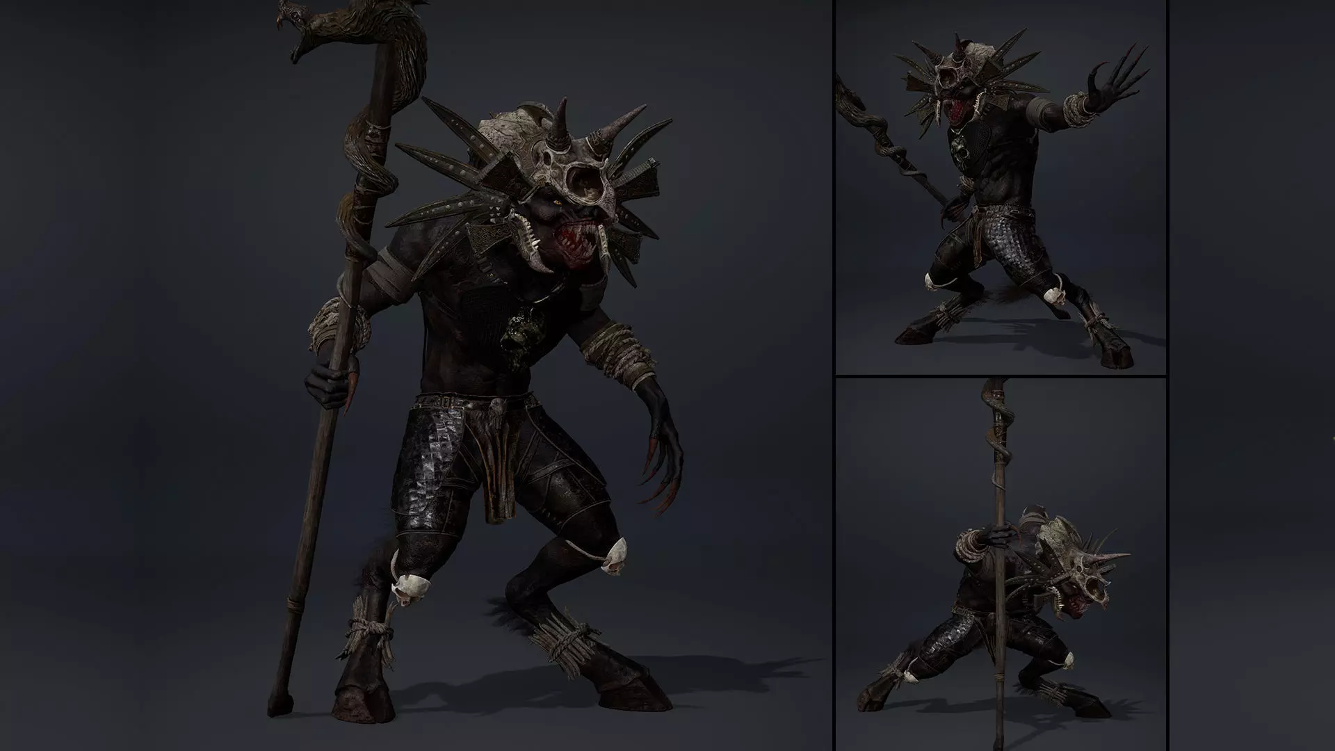 Ember Mage Arm2 Brutal Low-poly 3D model_0