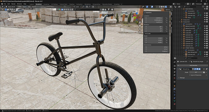 BMX Bike GameReady 3D Model Blender C4D 3ds Max Maya FBX OBJ Low-poly 3D model