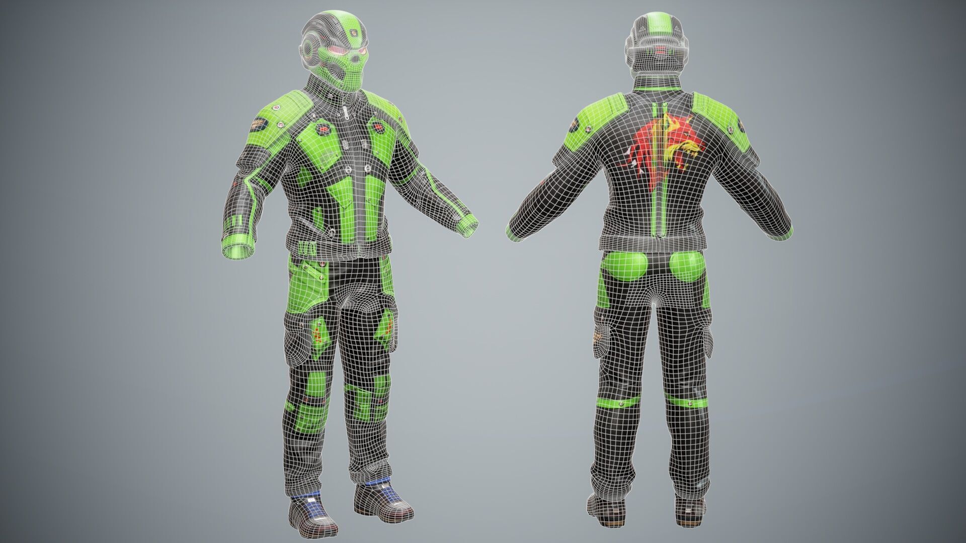 Sci Fi Cyberpunk Pack 01 Low-poly 3D model_34