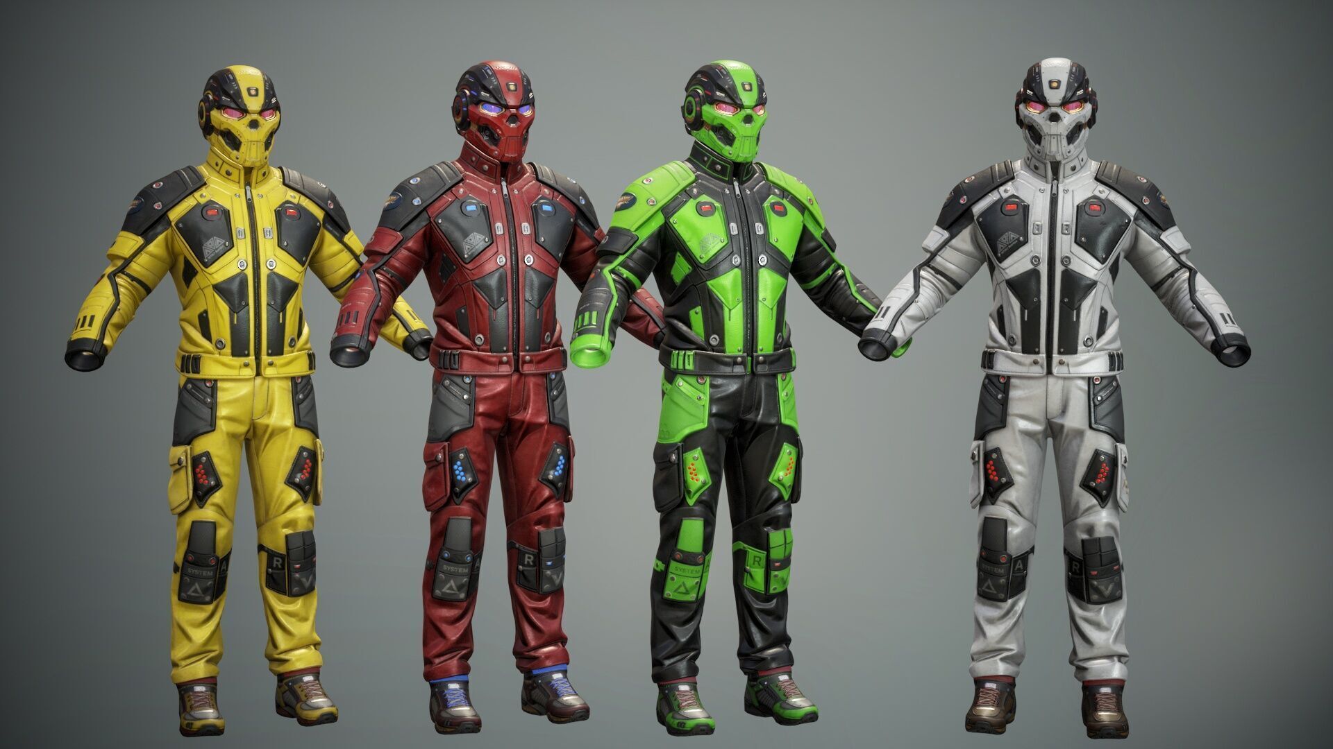 Sci Fi Cyberpunk Pack 01 Low-poly 3D model_8