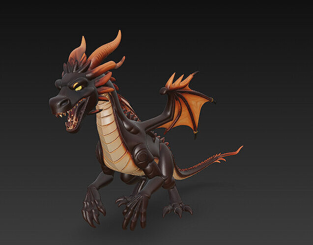 Dragon Realistic 3D Model Basic - Low Poly Realistic Low-poly 3D model