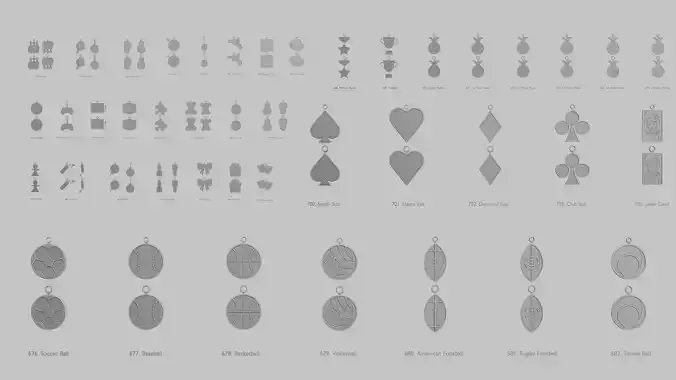 Game Pendants Megapack Toys Trophies Timeless Fun