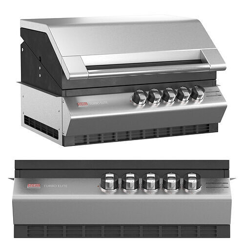 Turbo Elite 5 Burner Built-In BBQ ZGTEQ5BIL 3D model