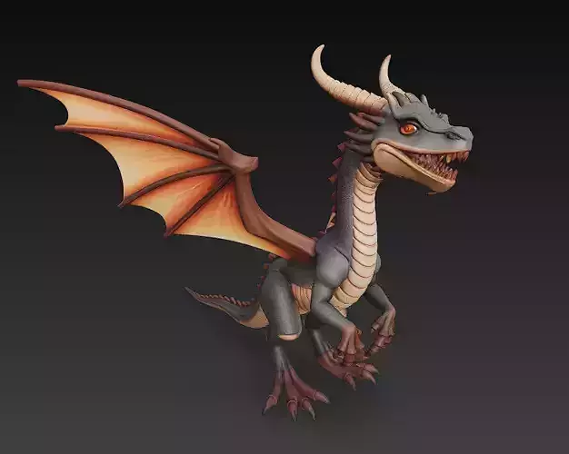 Dragon Realistic 3D Model Basic - Low Poly Realistic