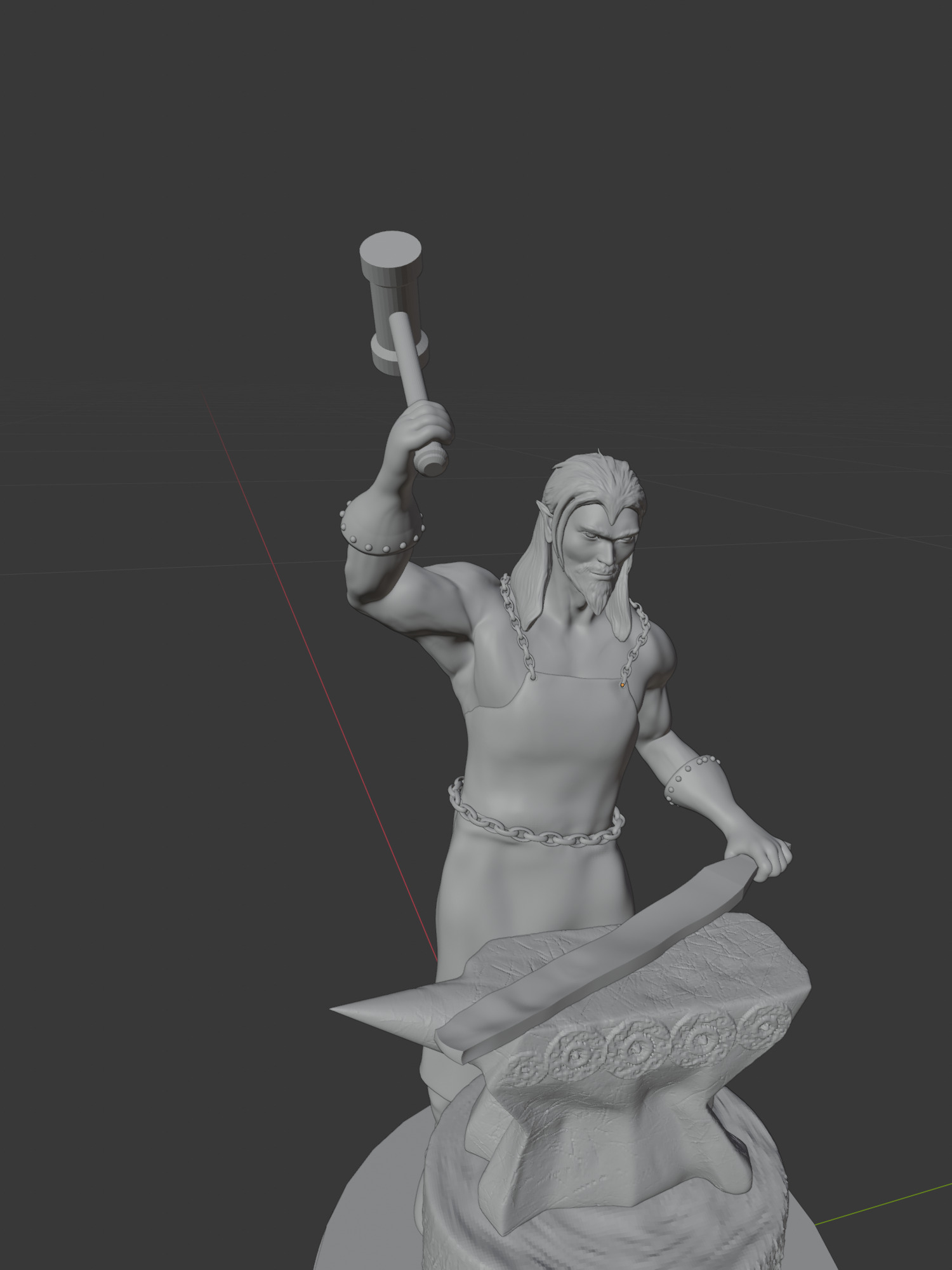 Elf blacksmith 3D print model_9