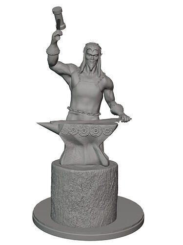 Elf blacksmith 3D print model