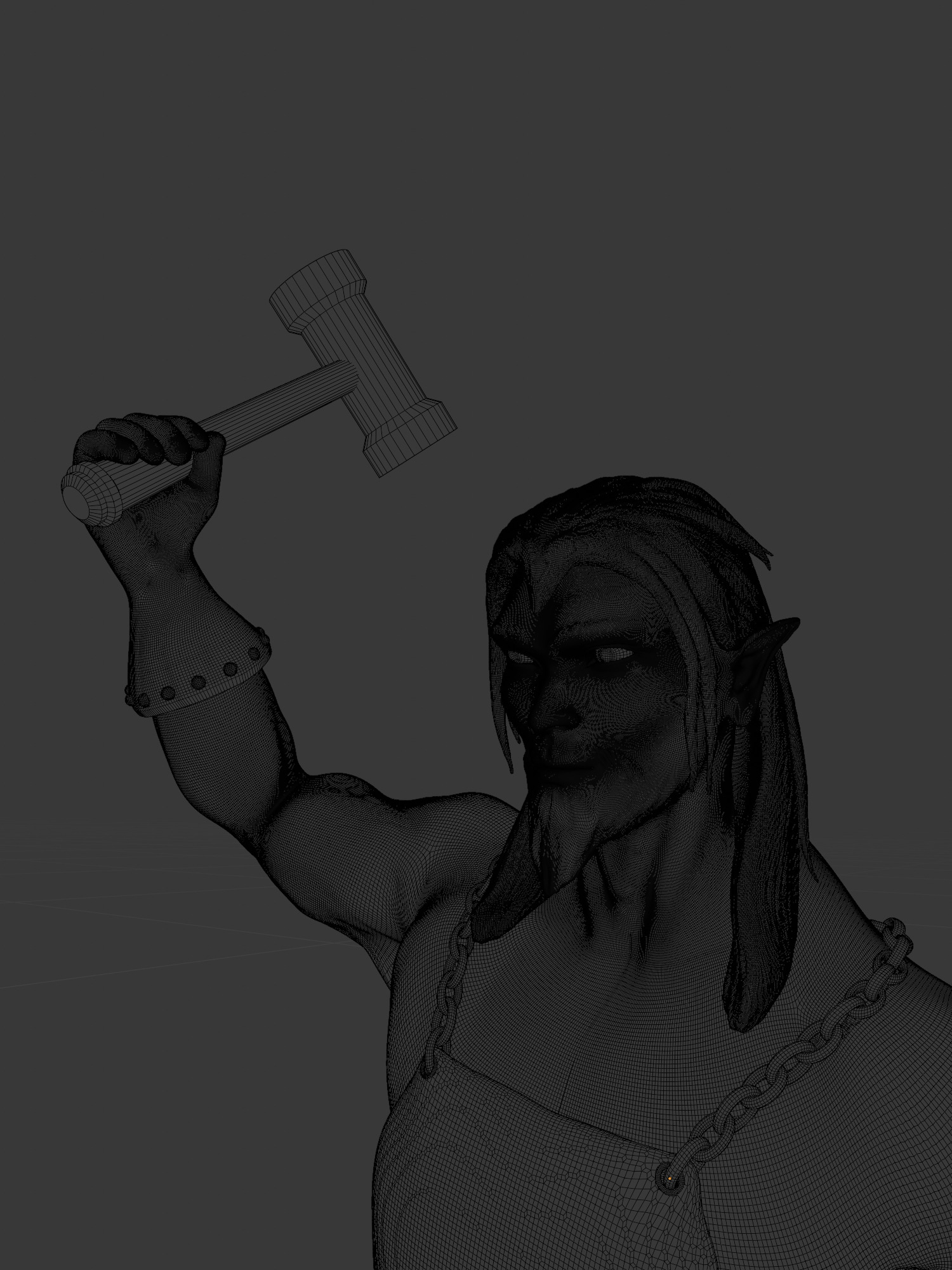 Elf blacksmith 3D print model_12