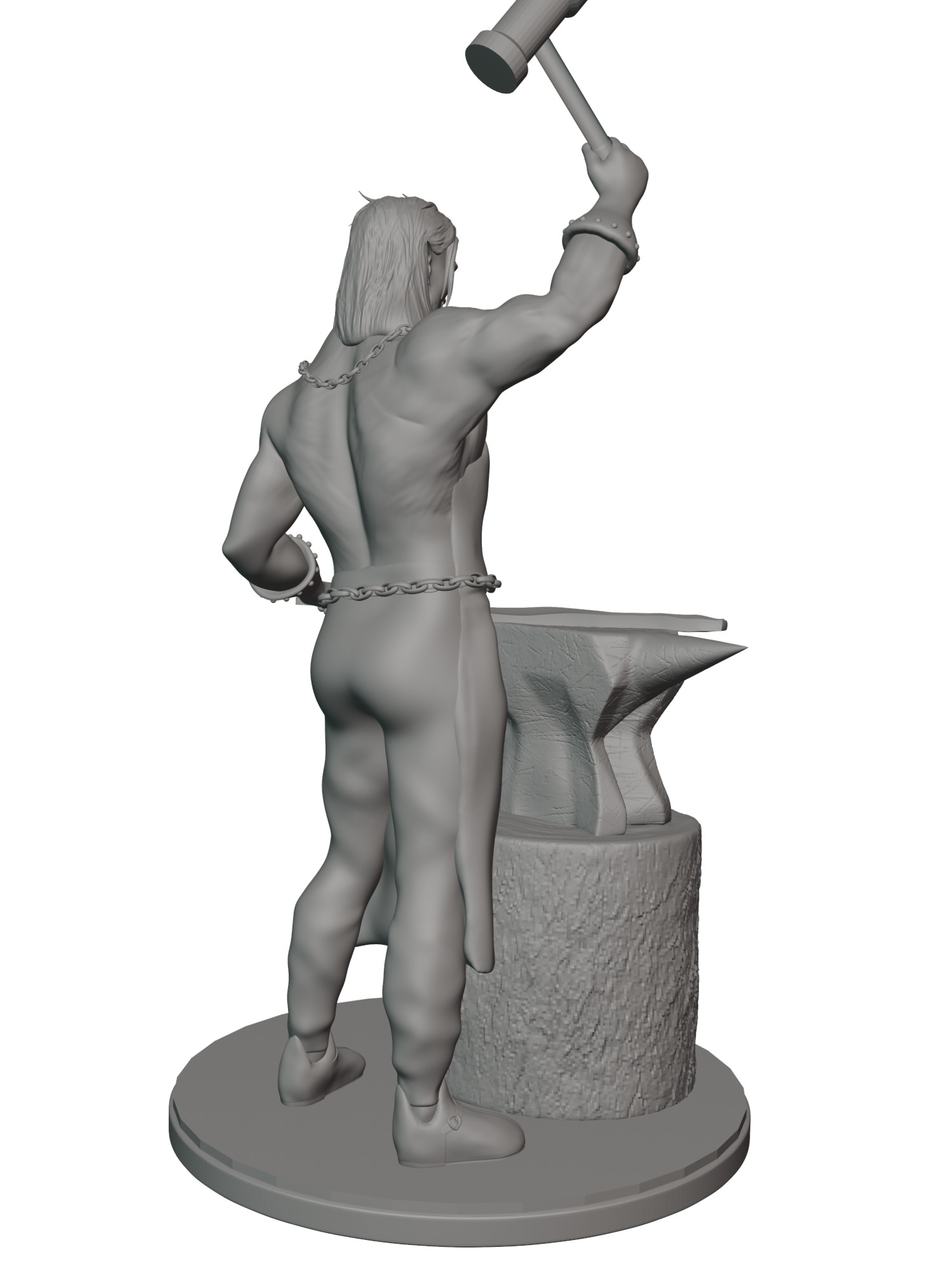 Elf blacksmith 3D print model_4