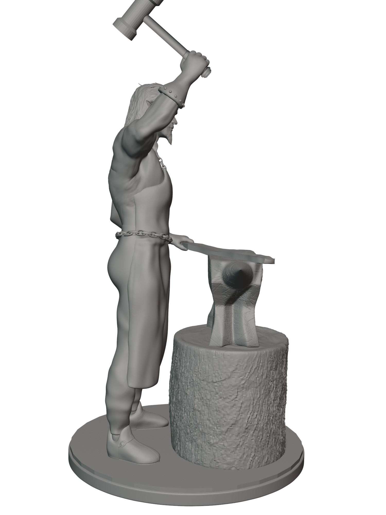 Elf blacksmith 3D print model_3