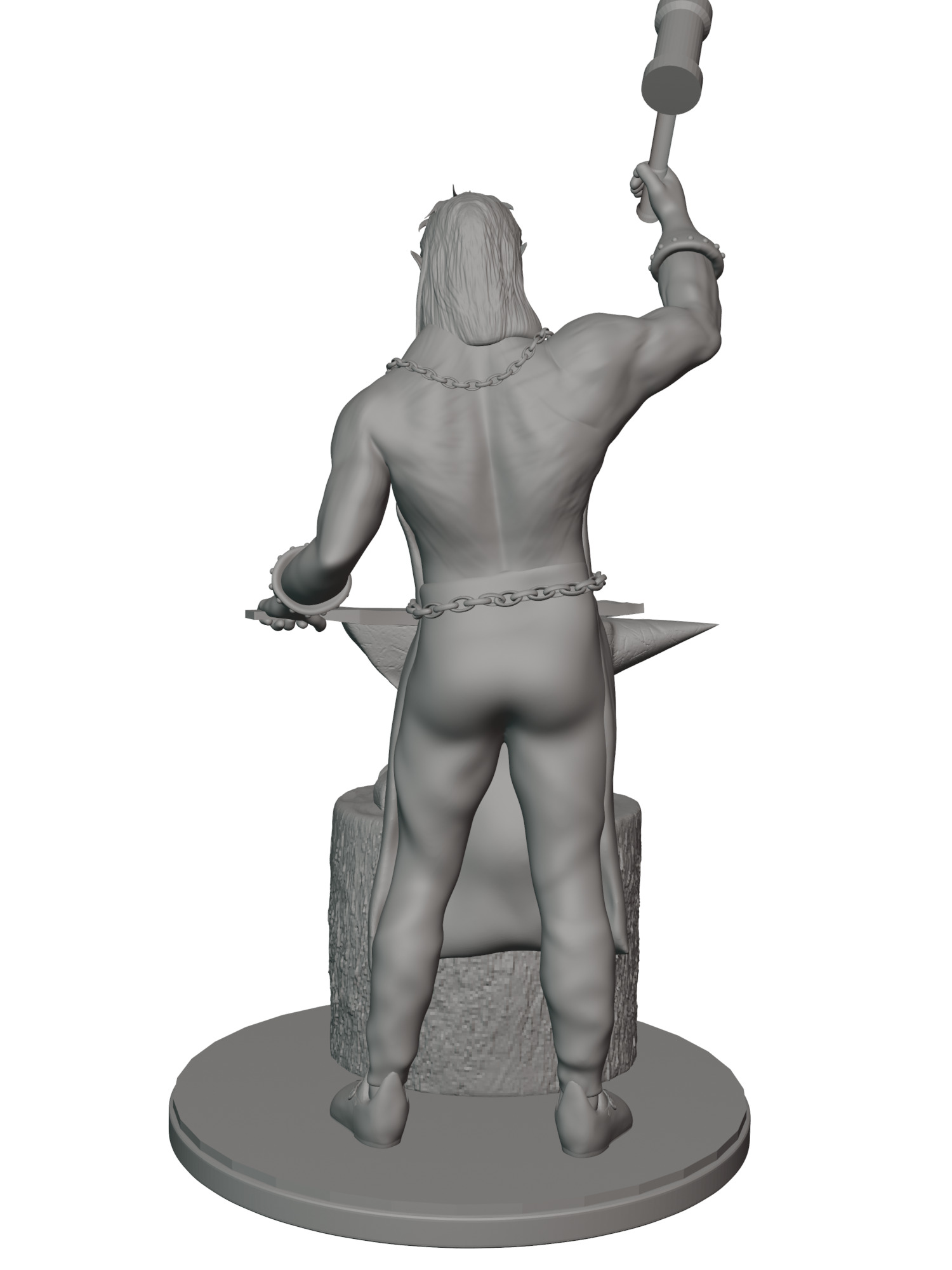 Elf blacksmith 3D print model_5