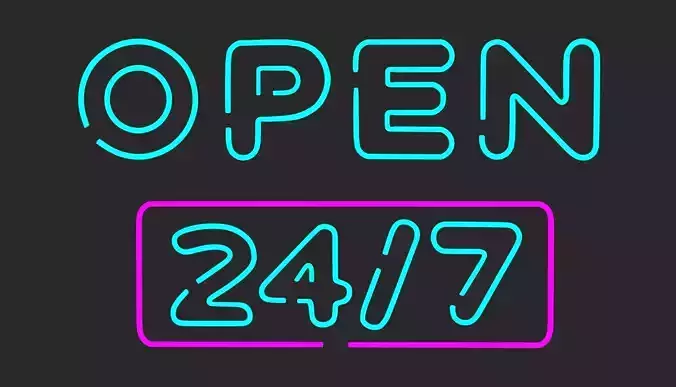 Open Neon Sign