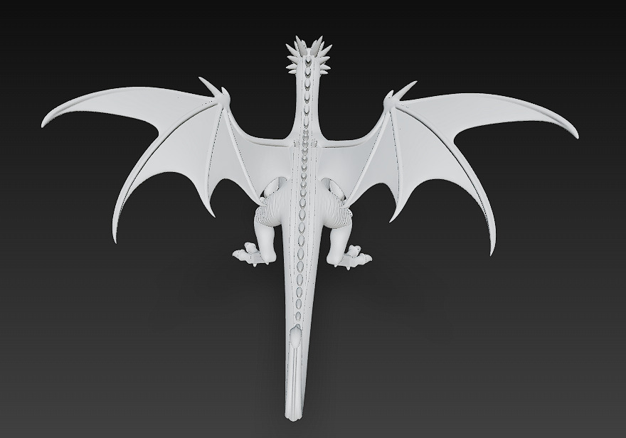 Dragon Realistic 3D Model Basic - Low Poly Realistic Low-poly 3D model_14