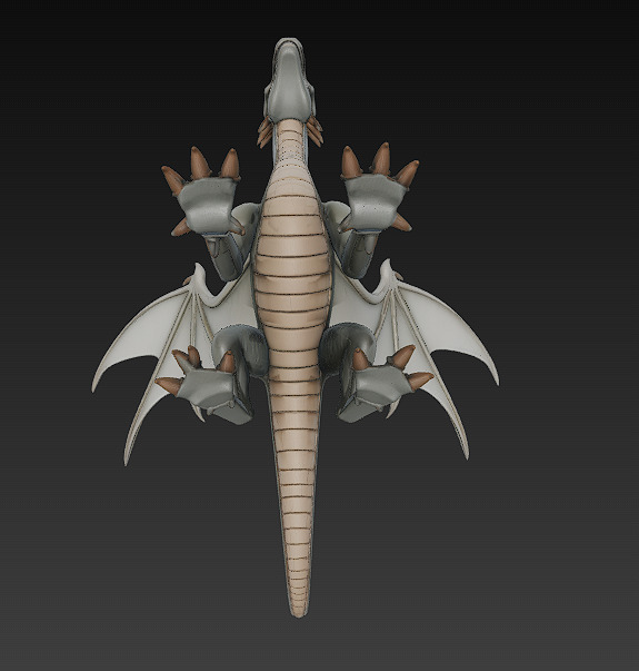 Dragon Realistic 3D Model Basic - Low Poly Realistic Low-poly 3D model_9