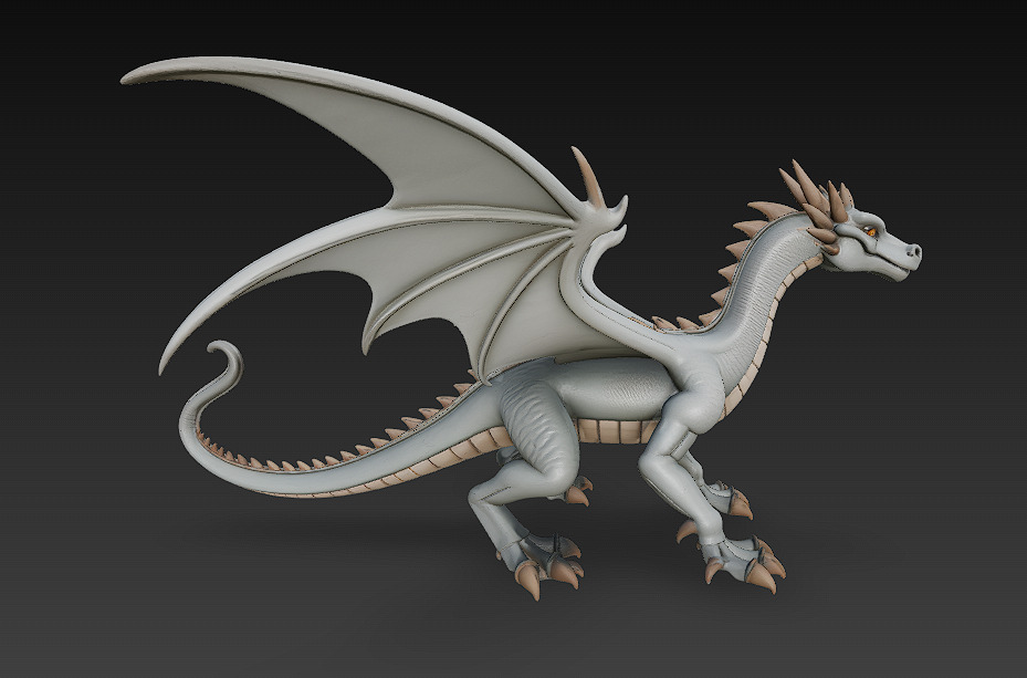 Dragon Realistic 3D Model Basic - Low Poly Realistic Low-poly 3D model_4