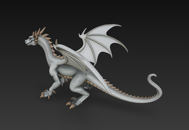 Dragon Realistic 3D Model Basic - Low Poly Realistic Low-poly 3D model_7
