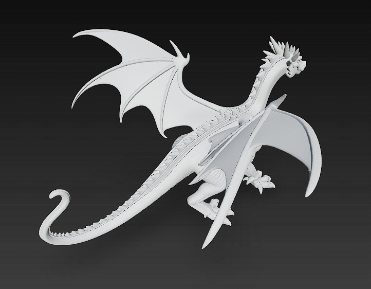 Dragon Realistic 3D Model Basic - Low Poly Realistic Low-poly 3D model_15