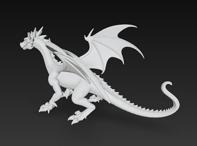 Dragon Realistic 3D Model Basic - Low Poly Realistic Low-poly 3D model_13