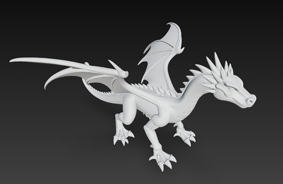 Dragon Realistic 3D Model Basic - Low Poly Realistic Low-poly 3D model_16