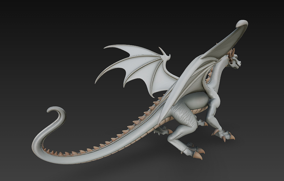 Dragon Realistic 3D Model Basic - Low Poly Realistic Low-poly 3D model_5