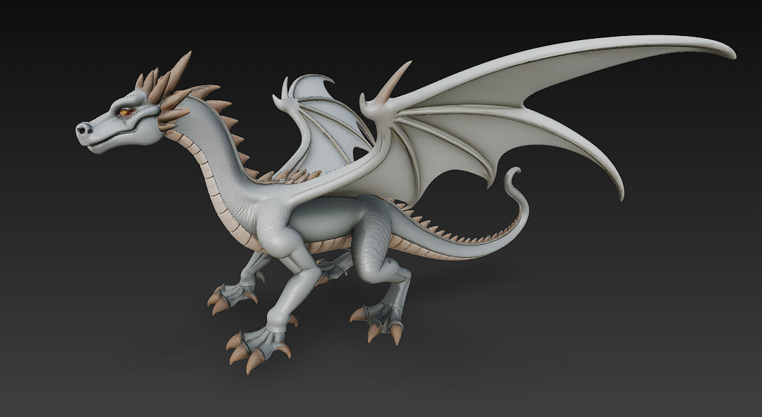 Dragon Realistic 3D Model Basic - Low Poly Realistic Low-poly 3D model_8