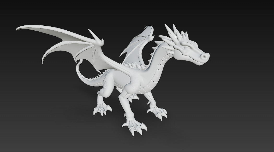 Dragon Realistic 3D Model Basic - Low Poly Realistic Low-poly 3D model_10