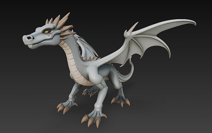 Dragon Realistic 3D Model Basic - Low Poly Realistic Low-poly 3D model