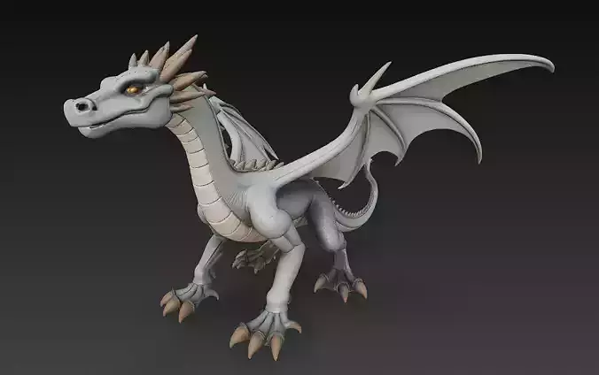 Dragon Realistic 3D Model Basic - Low Poly Realistic