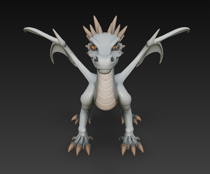 Dragon Realistic 3D Model Basic - Low Poly Realistic Low-poly 3D model_3