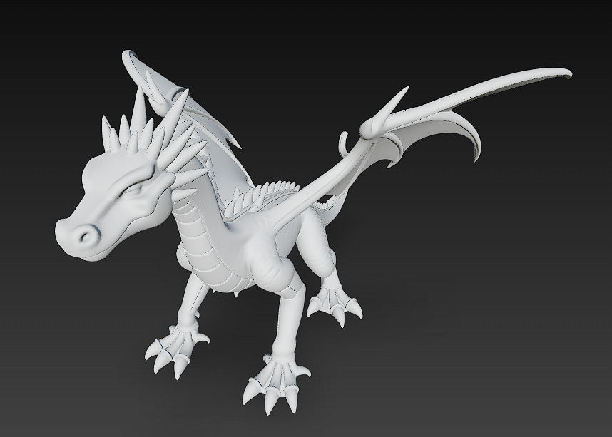 Dragon Realistic 3D Model Basic - Low Poly Realistic Low-poly 3D model_18