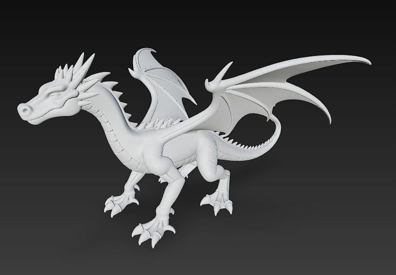 Dragon Realistic 3D Model Basic - Low Poly Realistic Low-poly 3D model_12