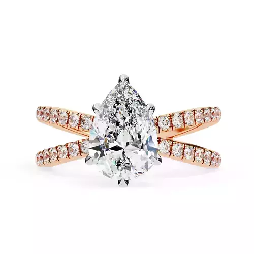 PEAR DIAMOND RING -CAD-094 