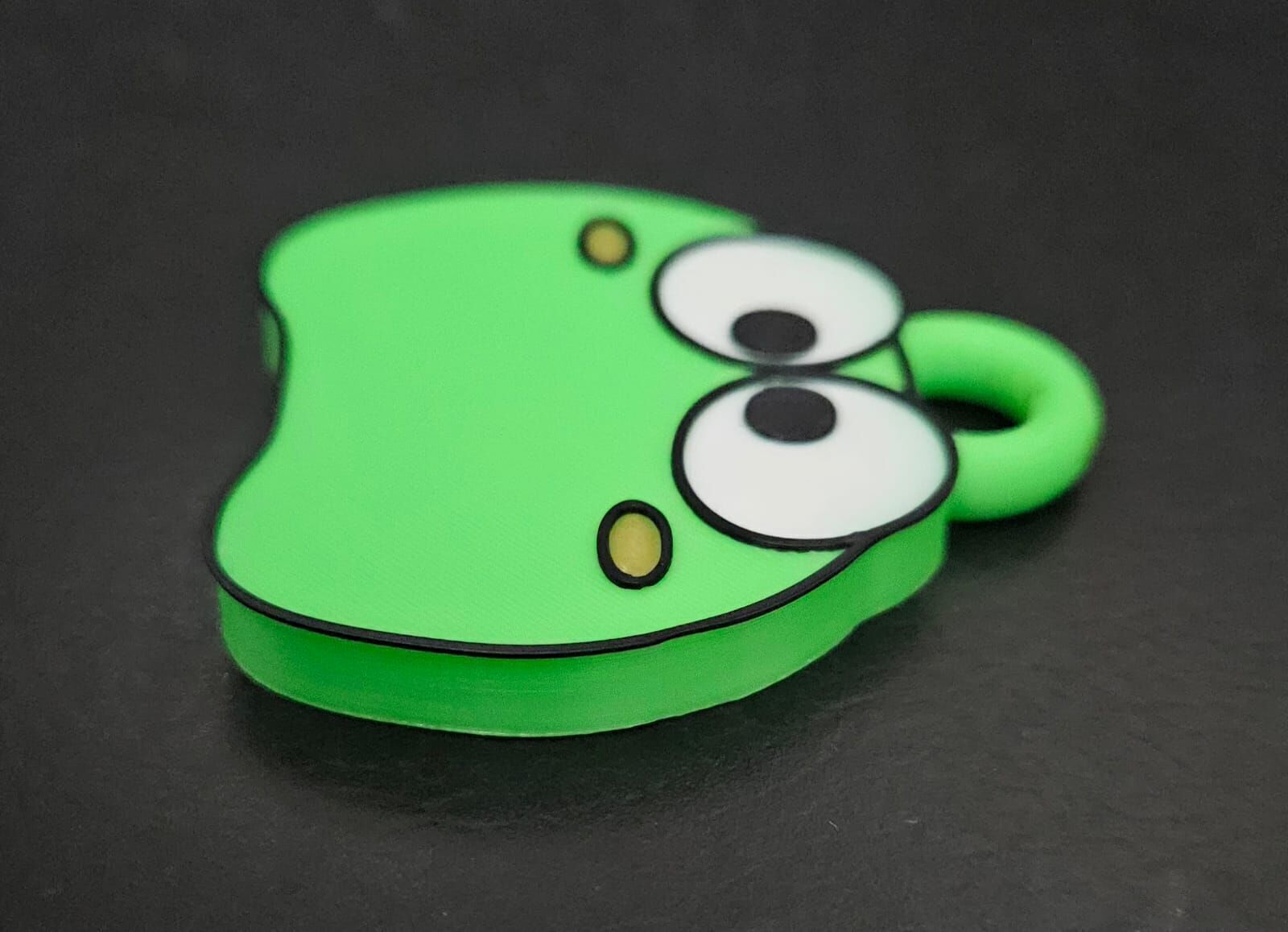 Flat Frog Multicolor Keychain 3D print model_4