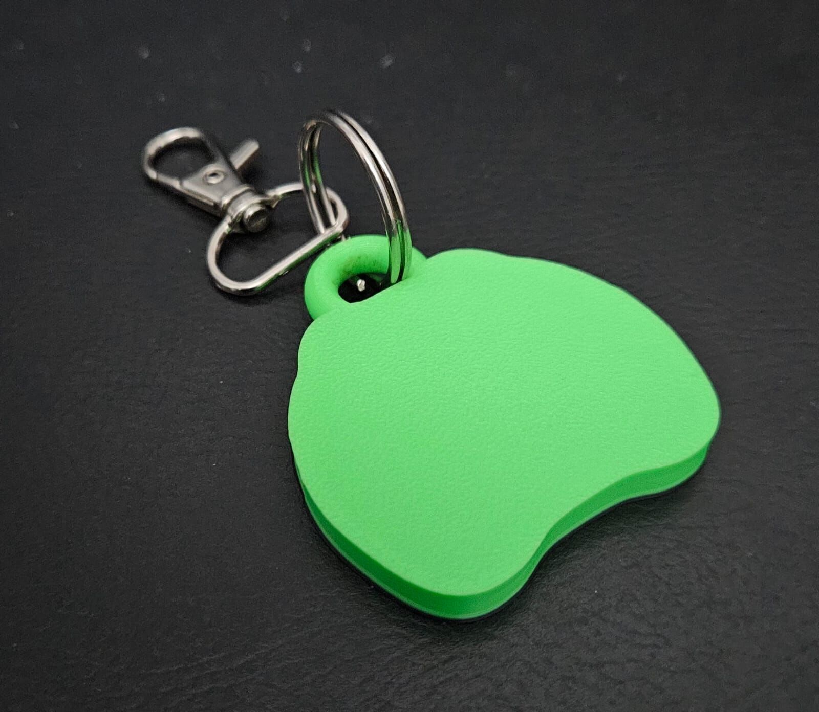 Flat Frog Multicolor Keychain 3D print model_9