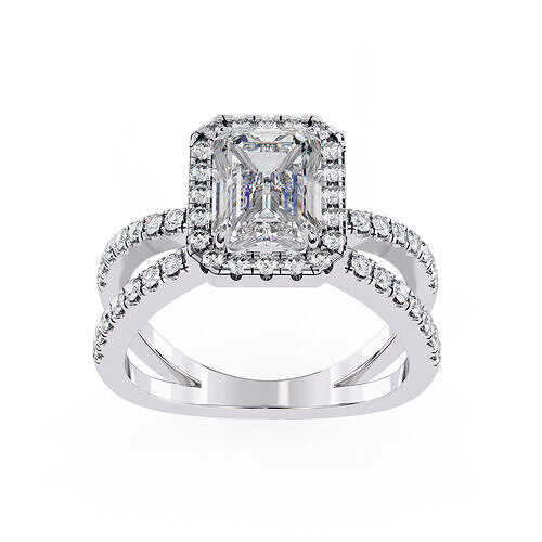 ASSCHER  DIAMOND RING -CAD-096  3D model