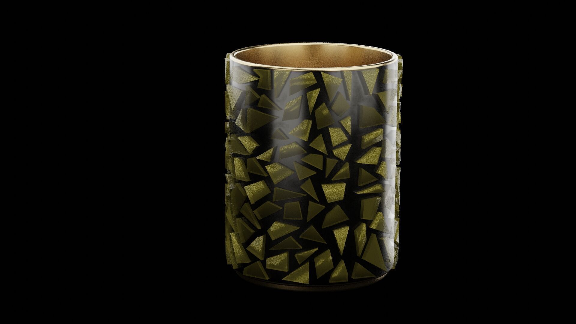 Candle Holder Low-poly 3D model_2